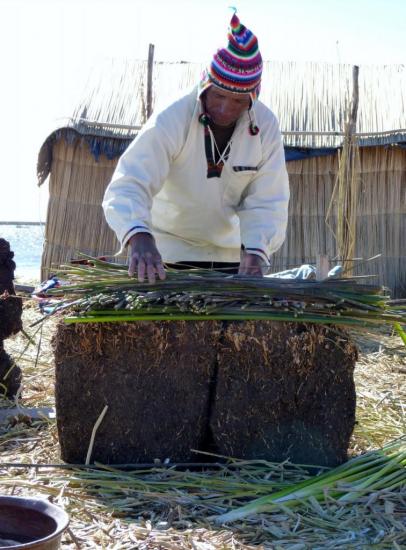 Ile Uros - Explication de la construction de l'île